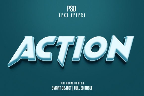 Action 3D Text Effect: Quick & Editable PSD