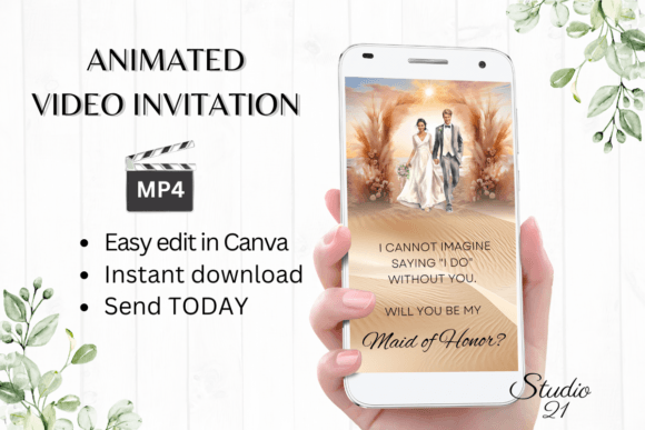 Beach Maid of Honor Proposal W3809MH: A Digital Invitation Evaluation
