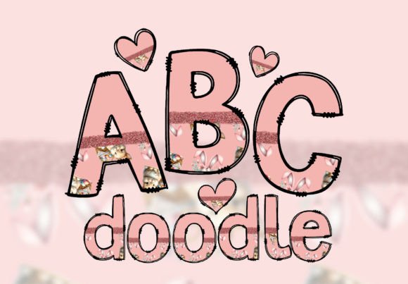 Doodle Alphabet Easter Letters PNG Font