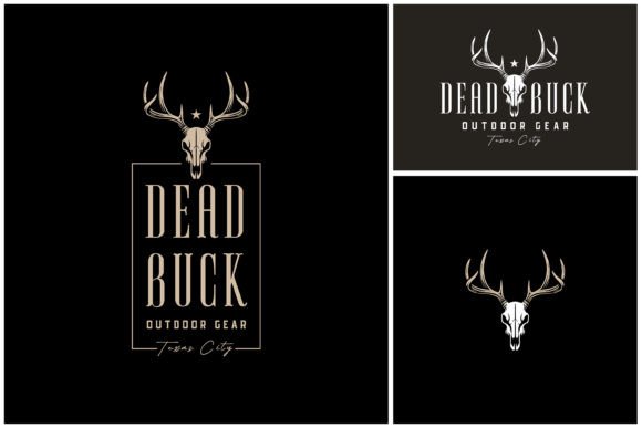 Elevating Brand Identity with the Deer Buck Stag Skull Antler Hunting Logo
