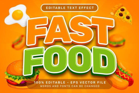 Fast Food Text Effect and Editable Text: A Creative Solution for Designers