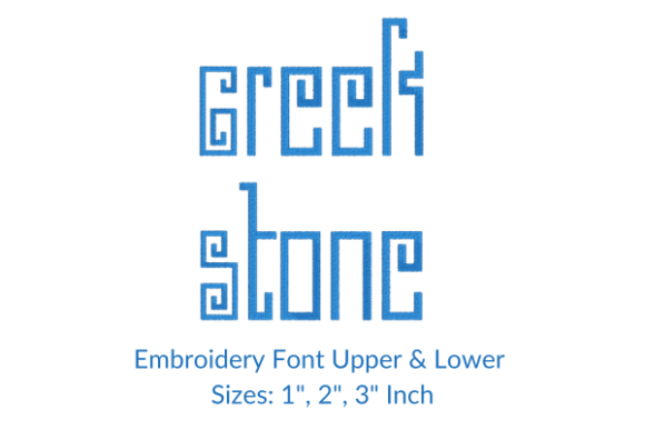 Greek Stone Font Embroidery Design: Elevating Text-Based Projects