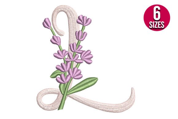 Lavender Font Letter L: A Versatile Embroidery Design for Every Creator