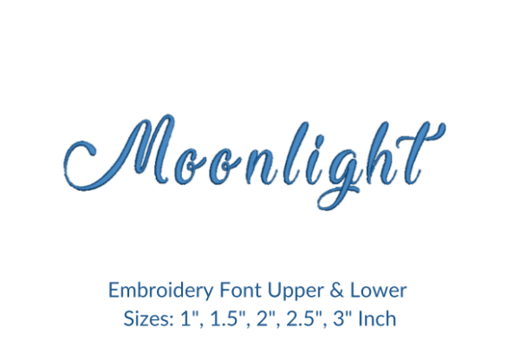 Moonlight Font Embroidery Design Guide