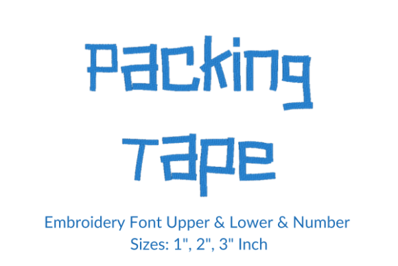 Packing Tape Font Embroidery Design Guide