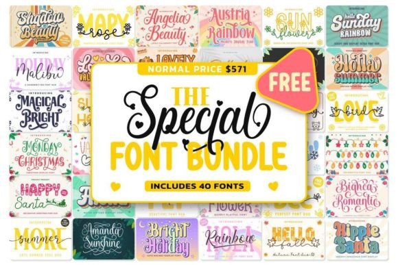 The Special Font Bundle: 40 Fonts for $19