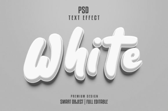 White 3d Text Effect: A Premium Design Resource